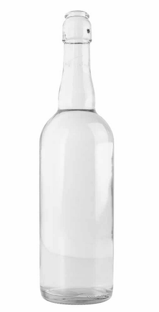 Bouteille de bière en verre 75cl Blanche pour Couronne 26mm ou fermeture mécanique