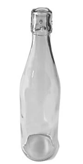 Bouteille de bière en verre 75cl Blanche pour Couronne 26mm ou fermeture  mécanique